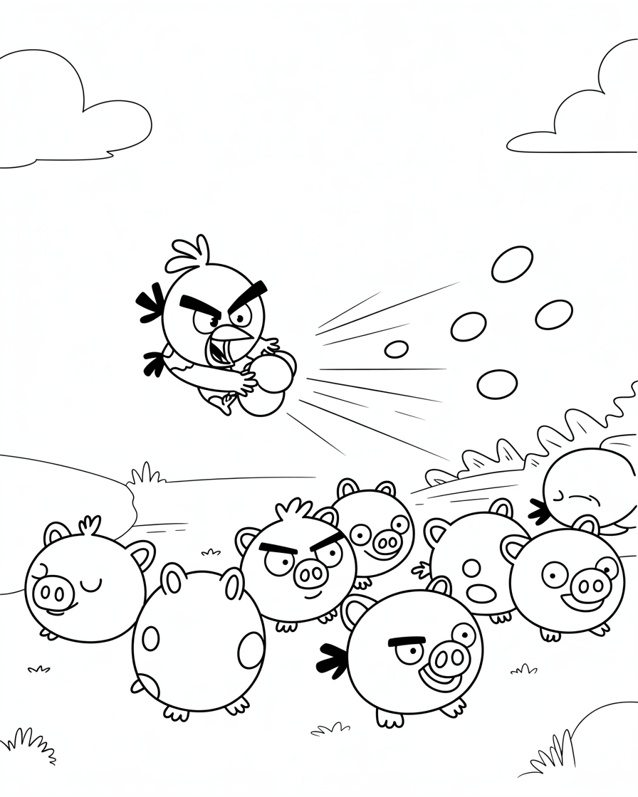 angry birds coloring pages