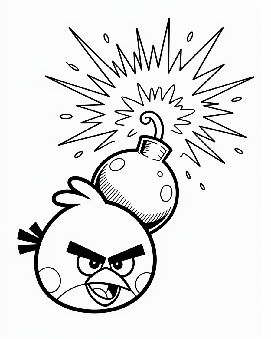 angry birds coloring pages