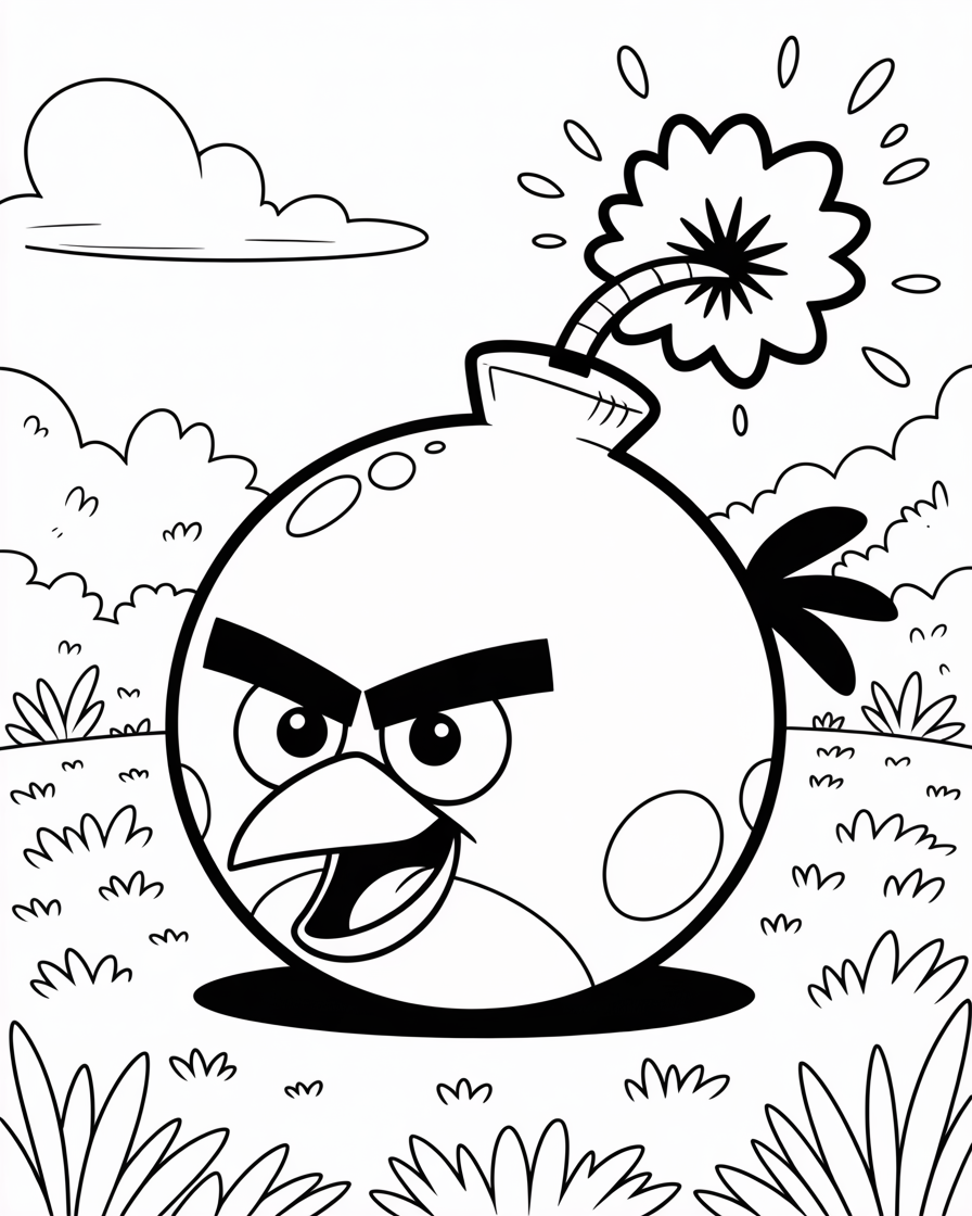 angry birds coloring pages