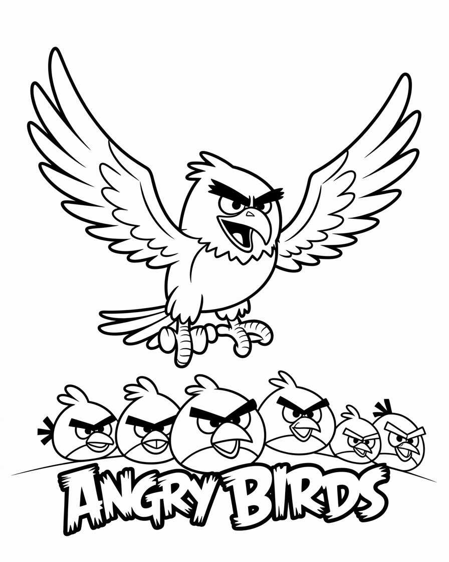 angry birds coloring pages