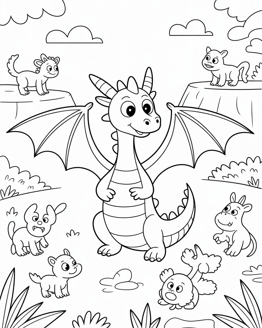 dragon coloring pages