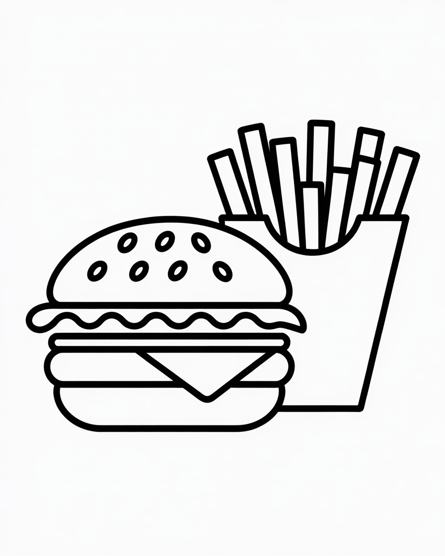 burger coloring pages