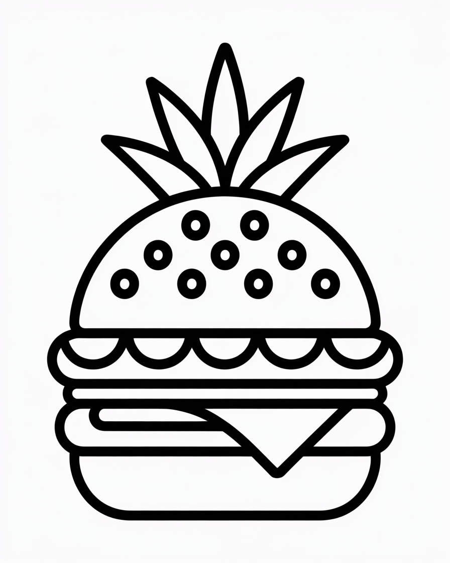 burger coloring pages