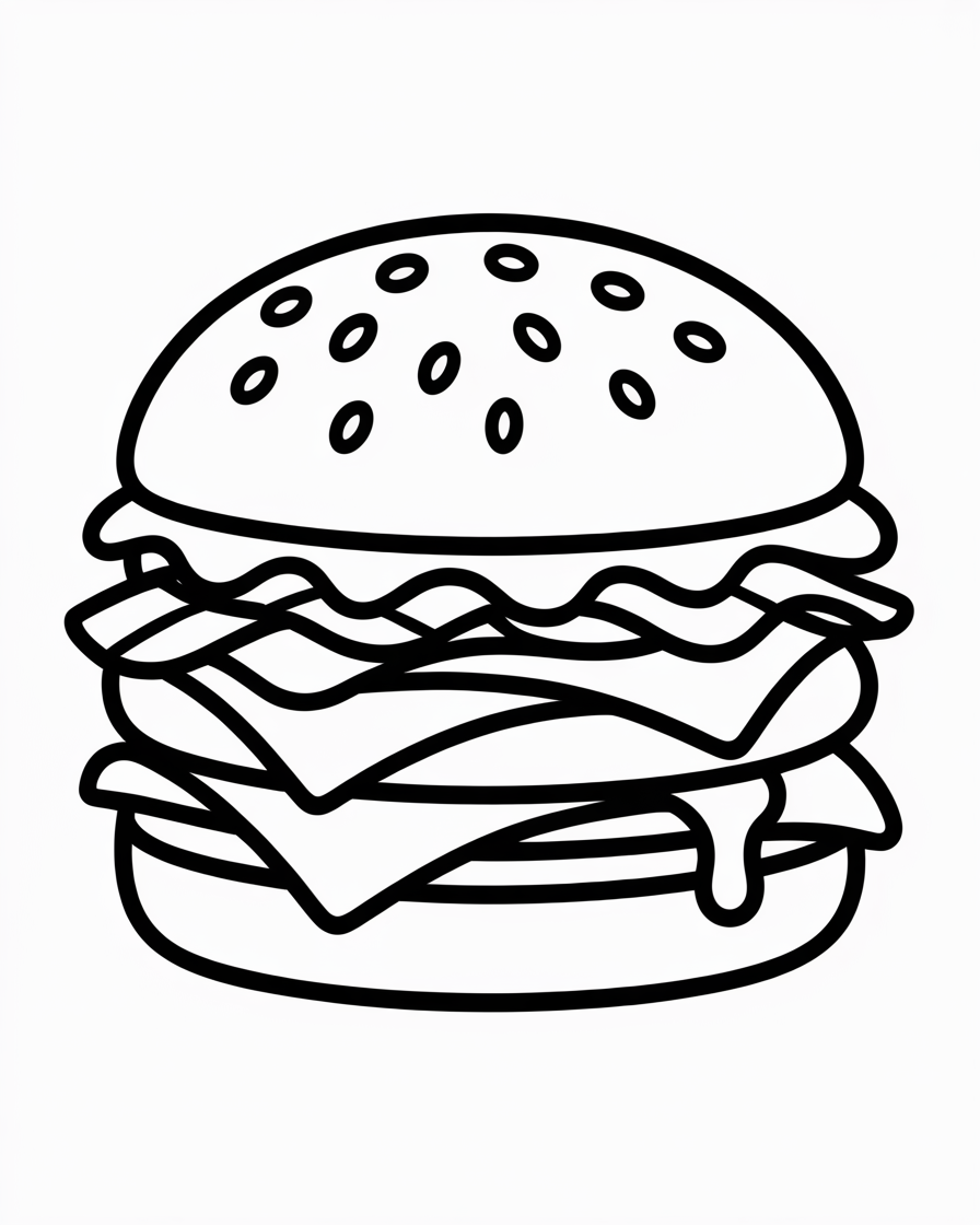 burger coloring pages