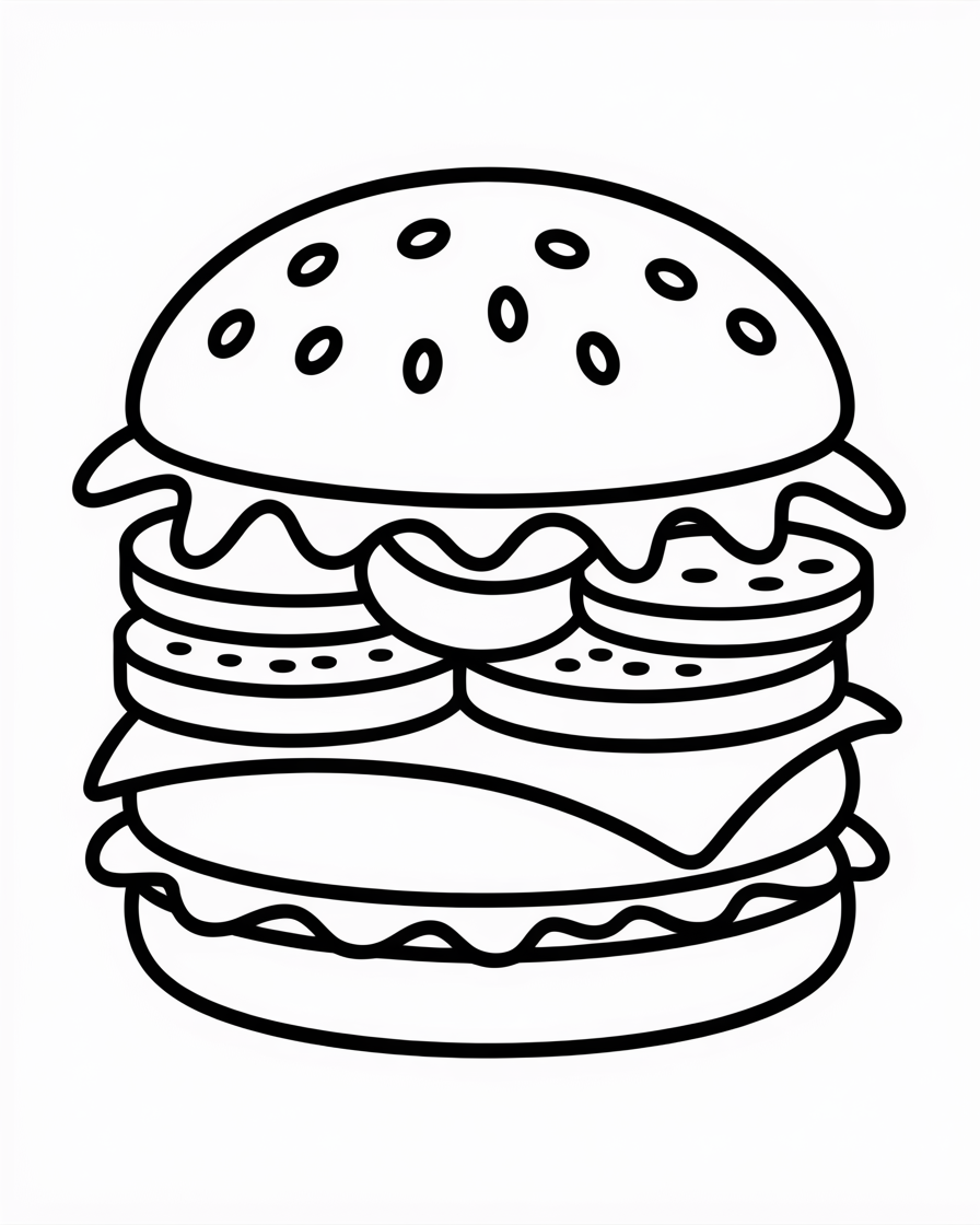 burger coloring pages