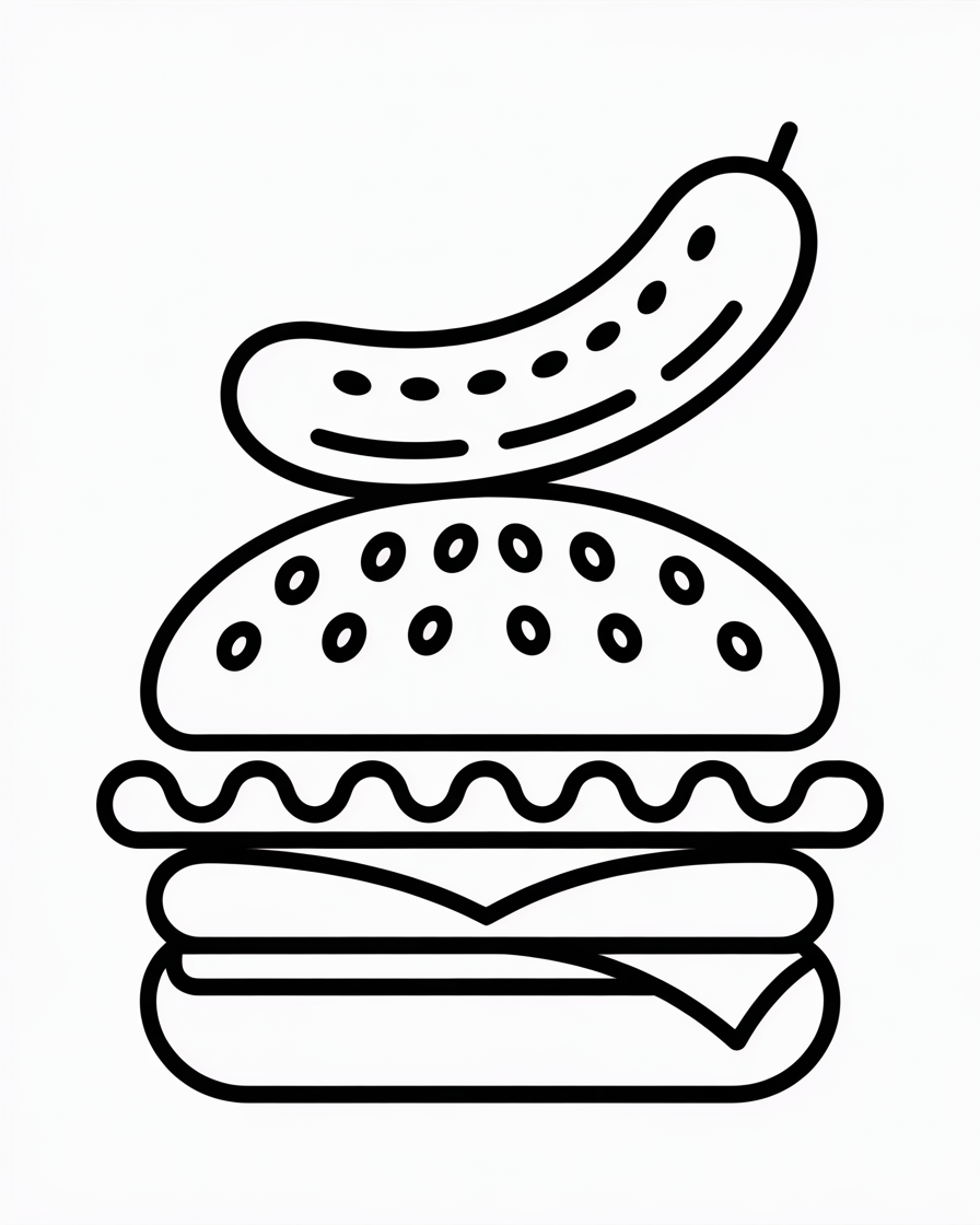 burger coloring pages