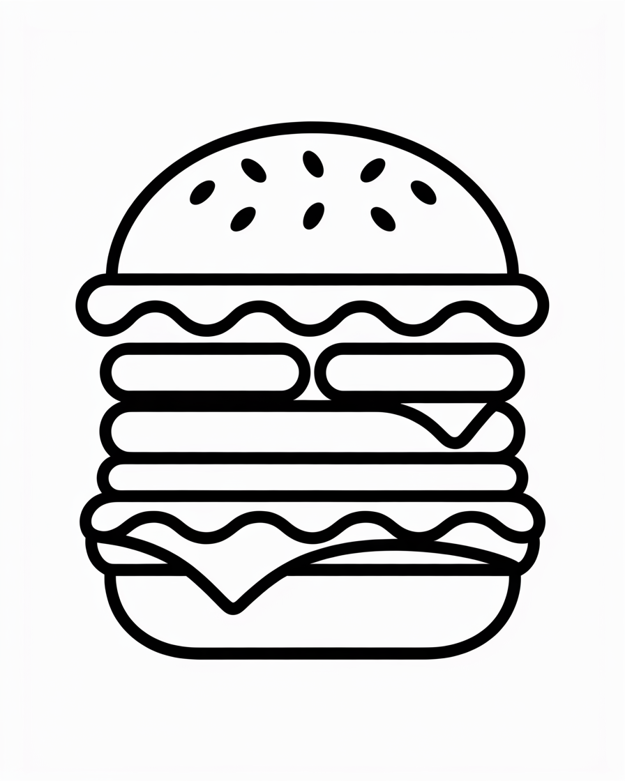 burger coloring pages
