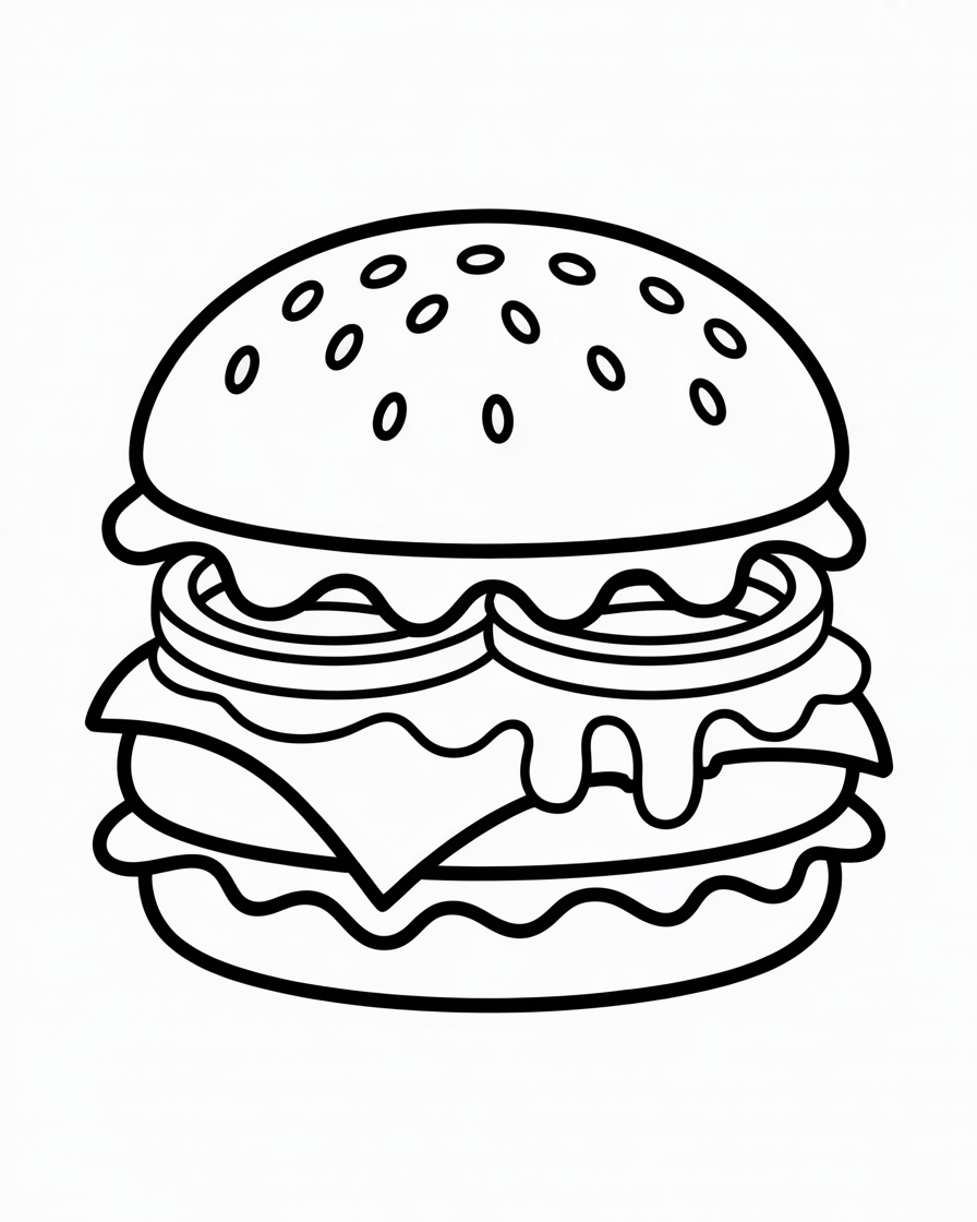 burger coloring pages