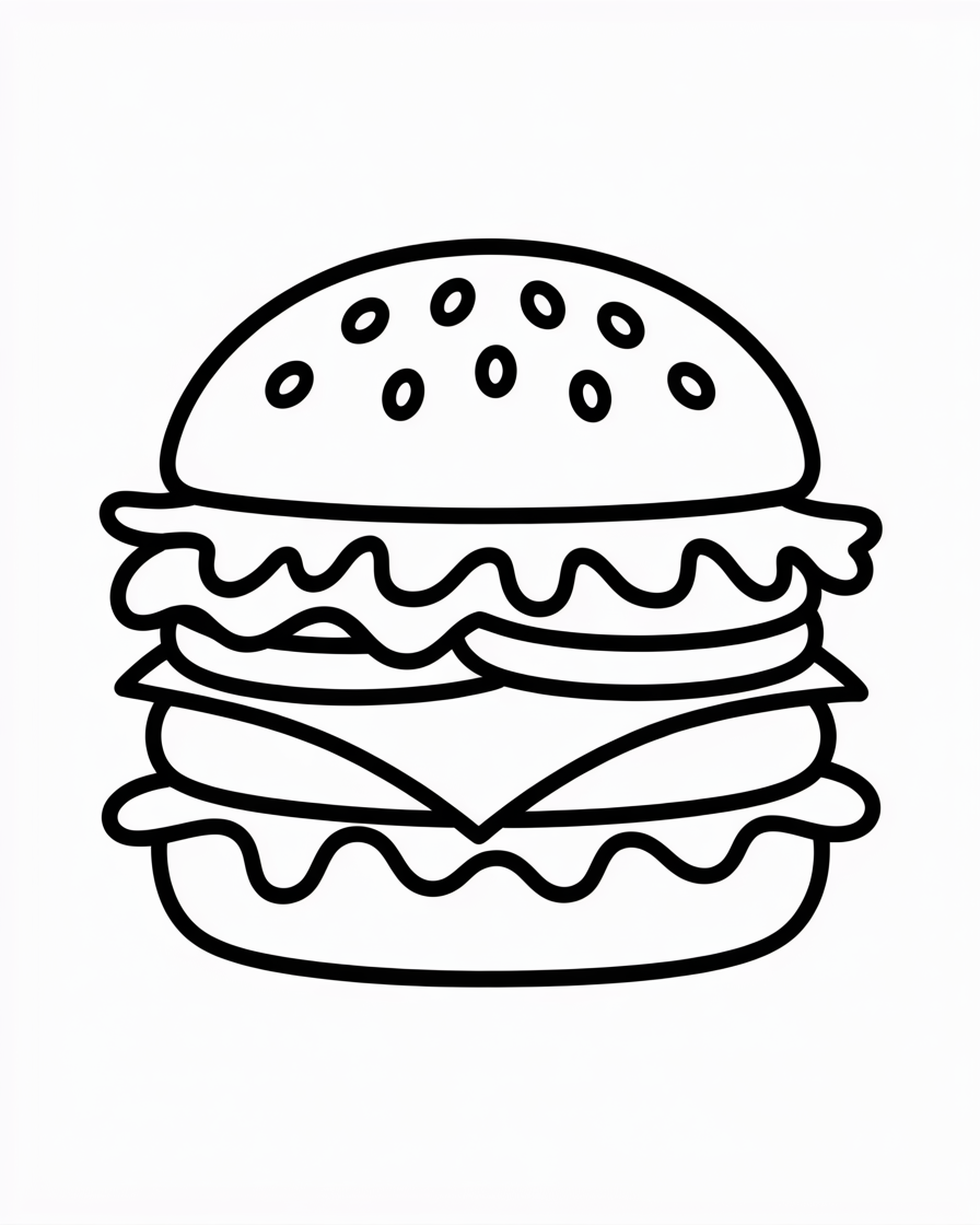 burger coloring pages