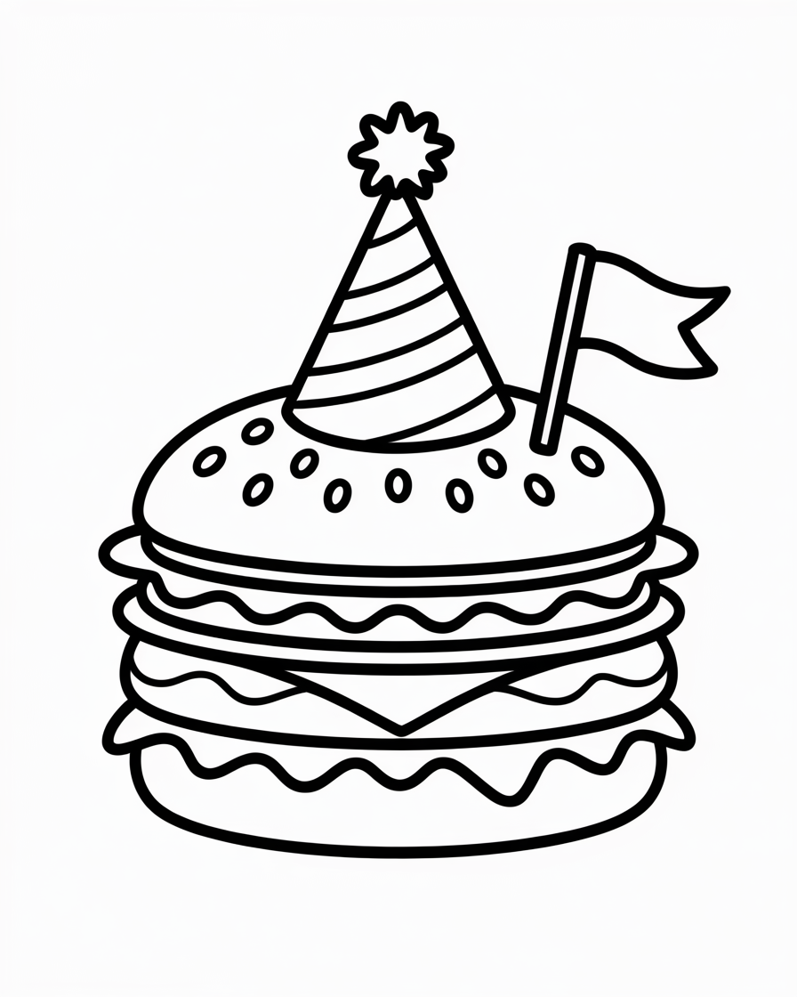 burger coloring pages
