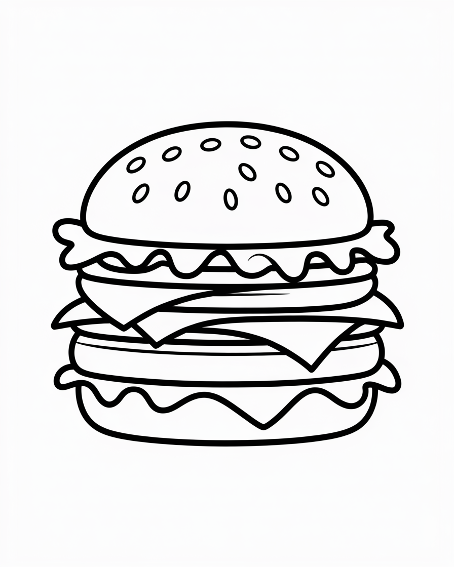 burger coloring pages