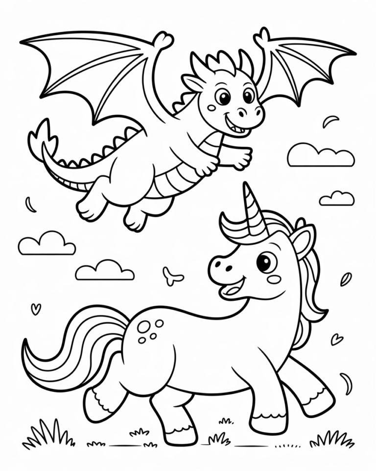 Dragon Coloring Pages (25 Free Printable PDFs)