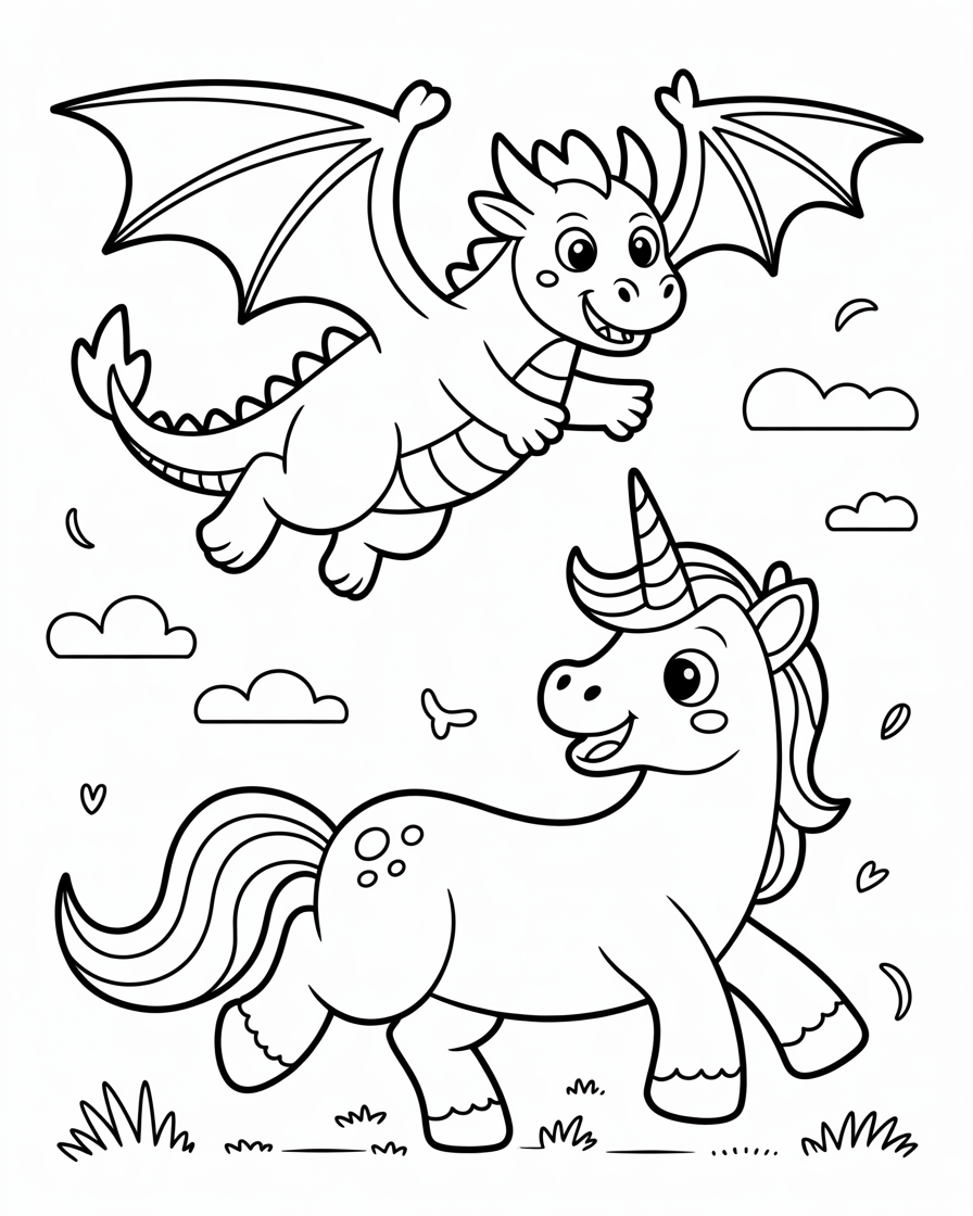 dragon coloring pages