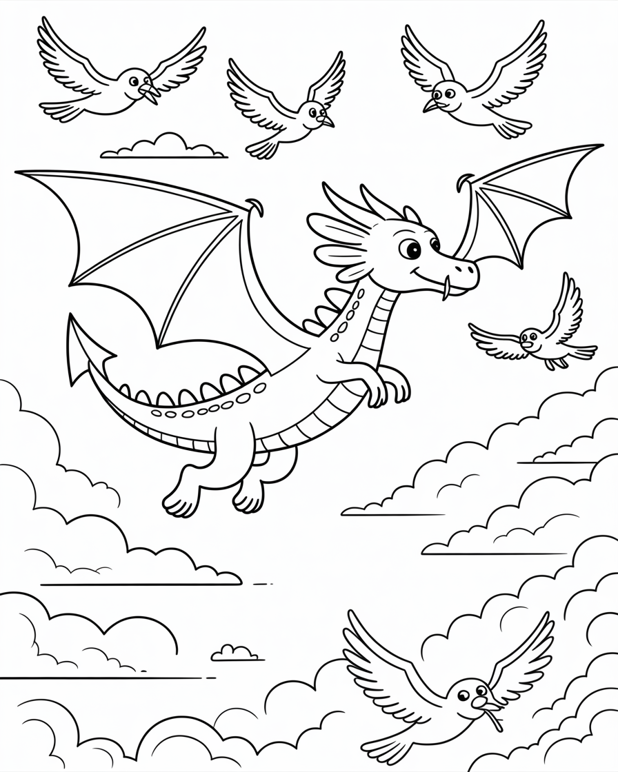dragon coloring pages