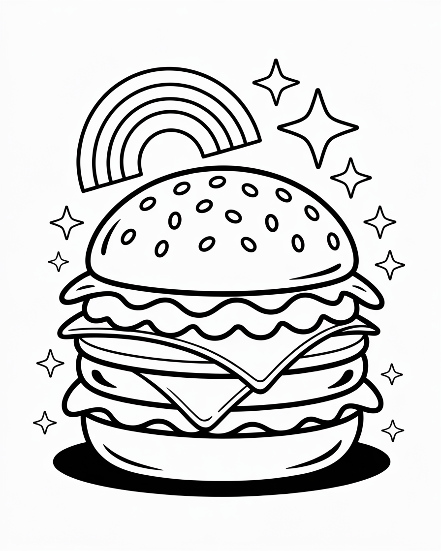 burger coloring pages