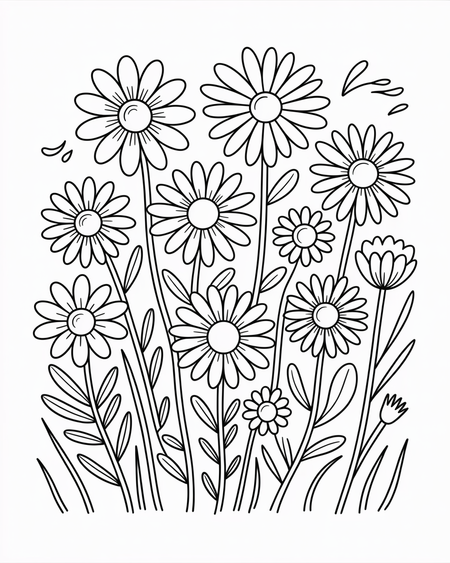 flowers coloring pages