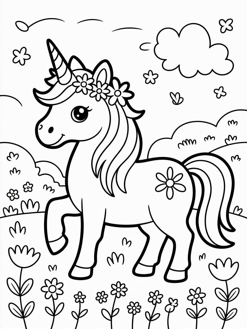 unicorn coloring pages