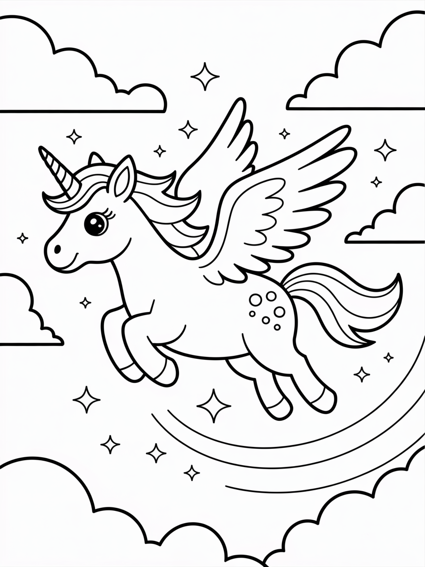 unicorn coloring pages