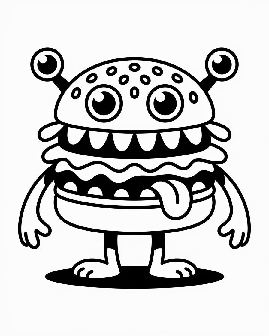 burger coloring pages