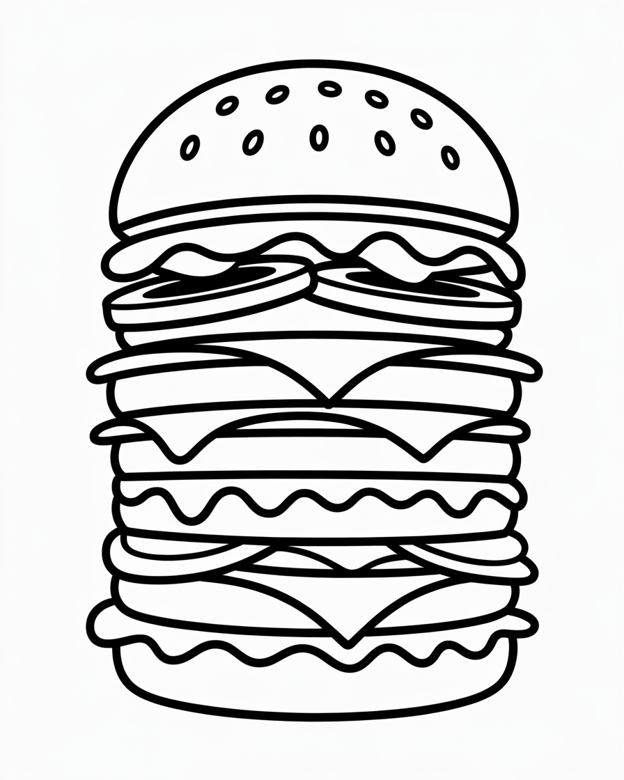burger coloring pages