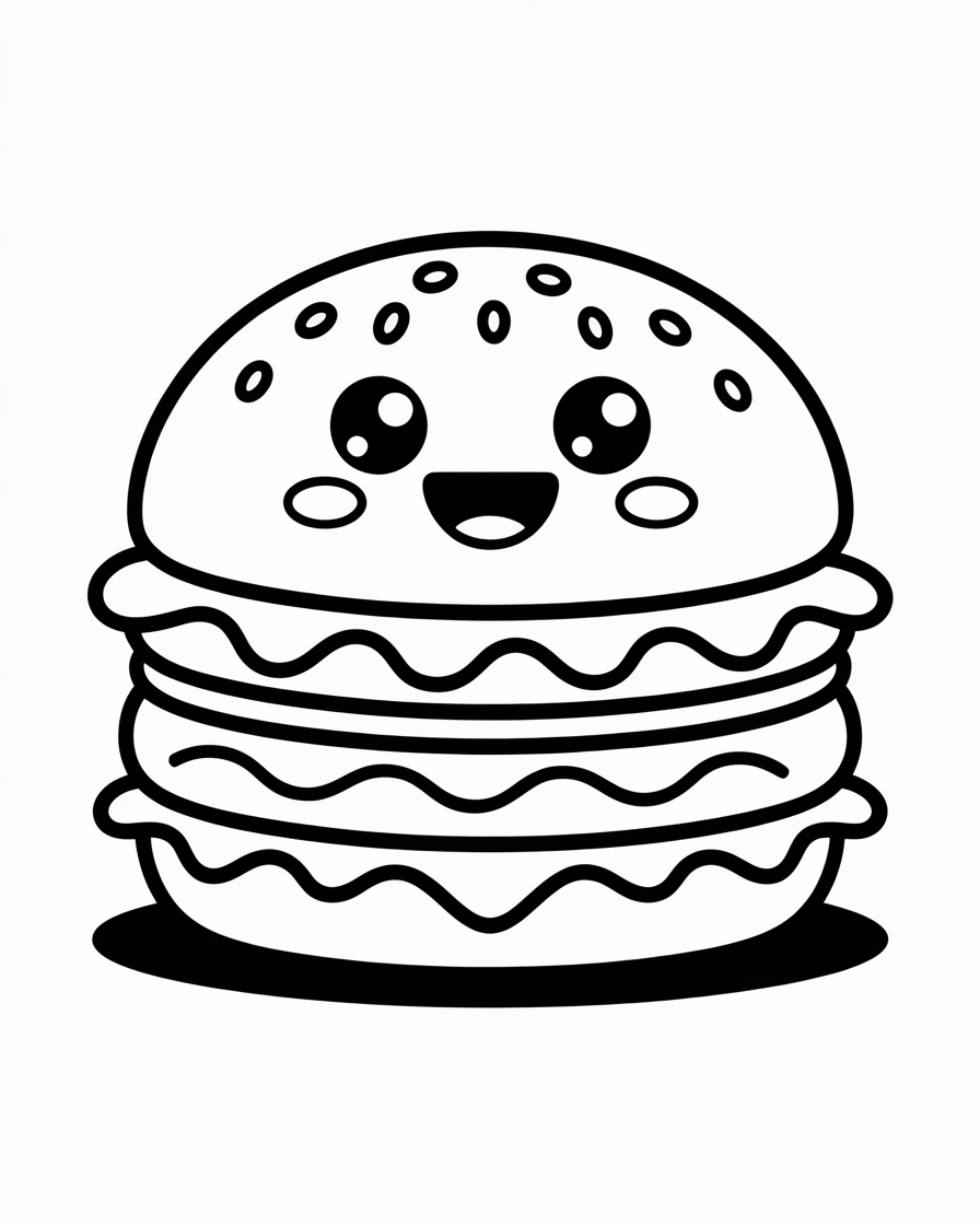 burger coloring pages