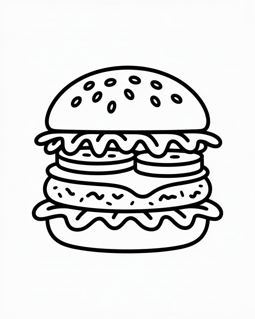burger coloring pages