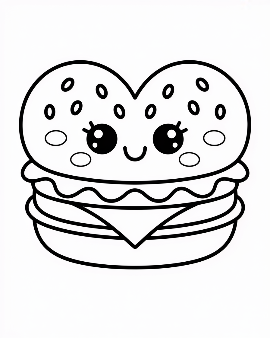 burger coloring pages