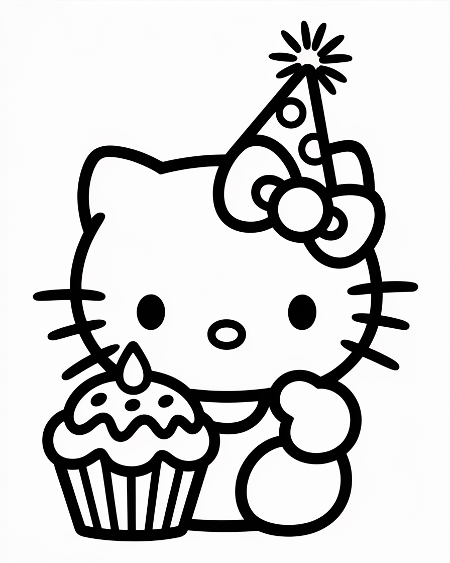hello kittty coloring page