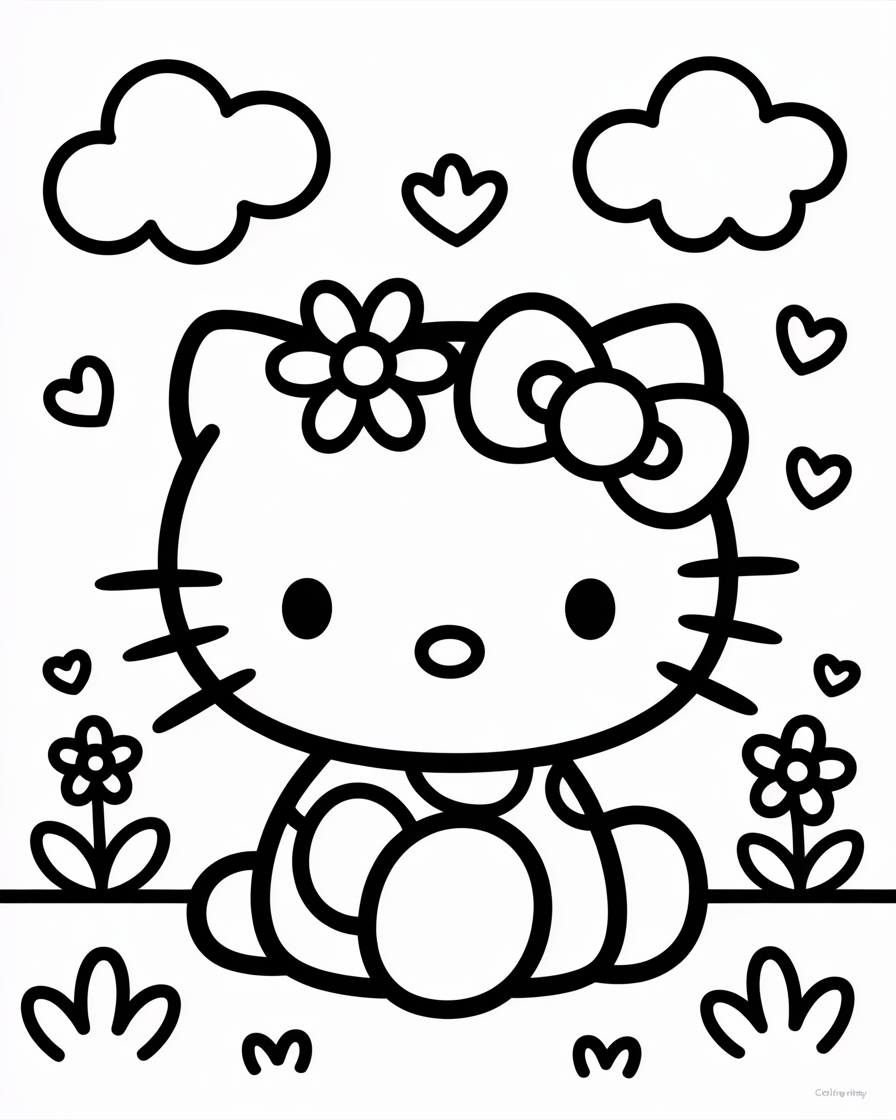 hello kitty coloring pages