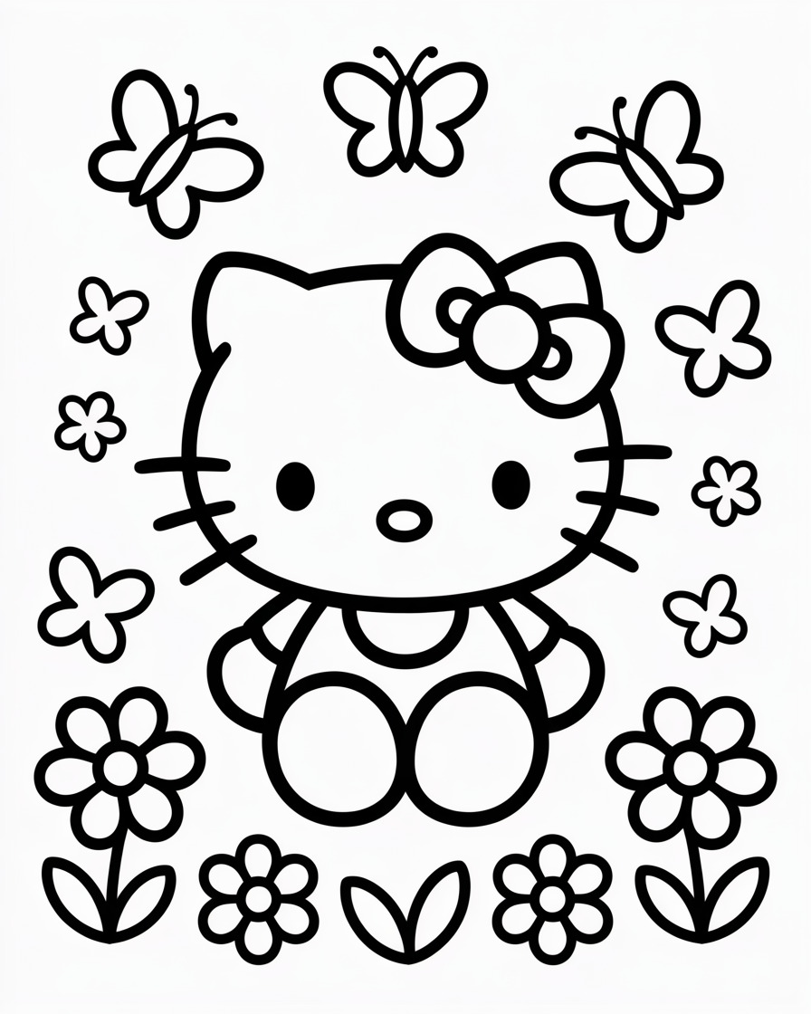 hello kitty coloring pages