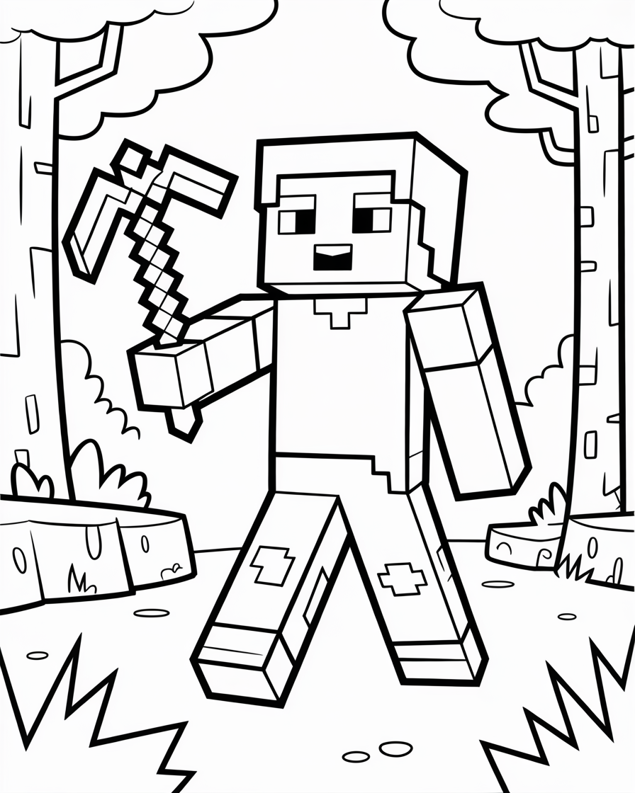 minecraft coloring pages