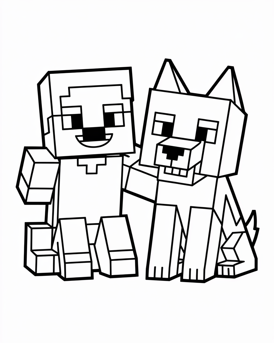 minecraft coloring pages