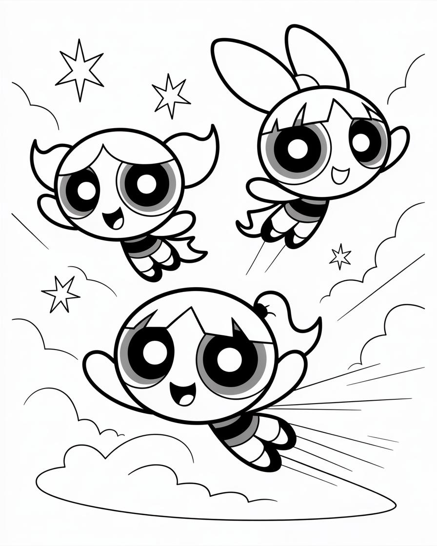 powerpuff girls coloring pages