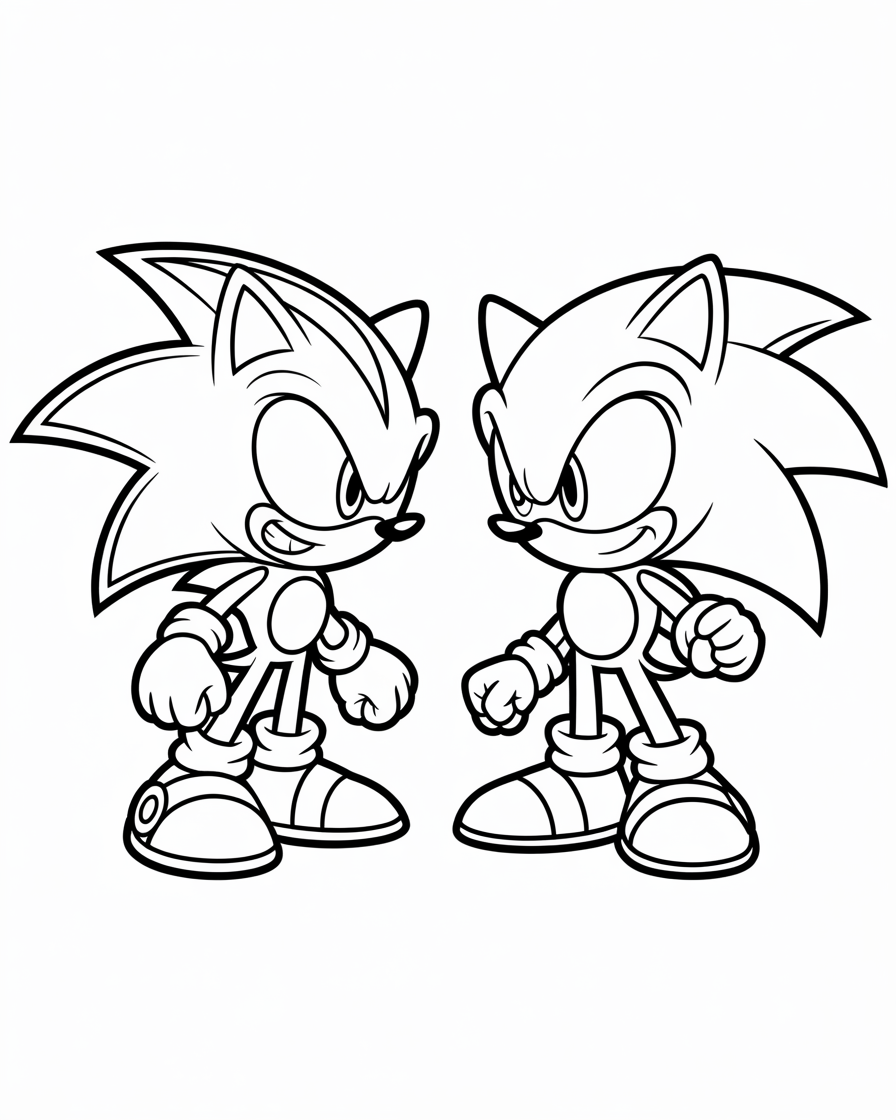 sonic coloring pages
