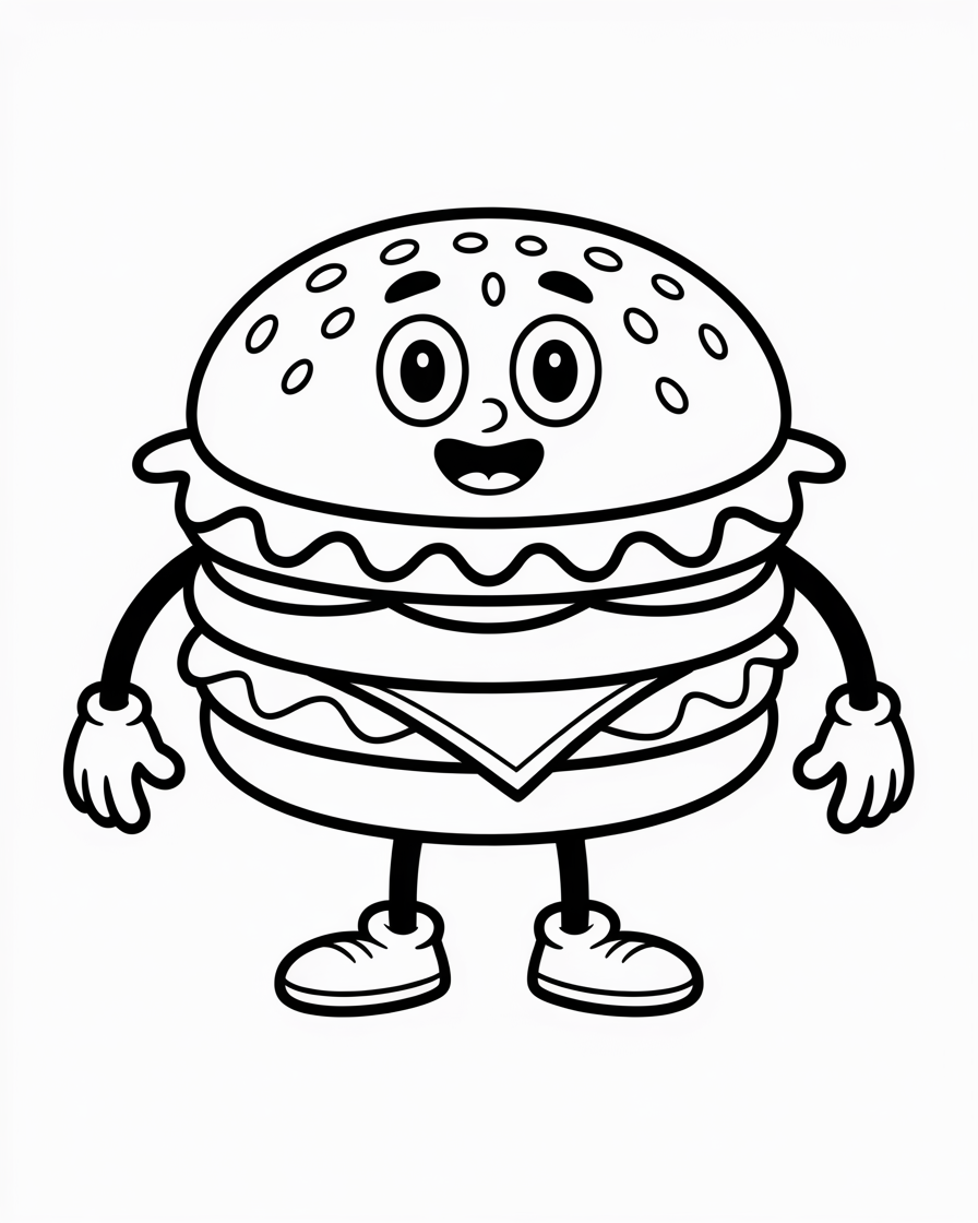 burger coloring pages