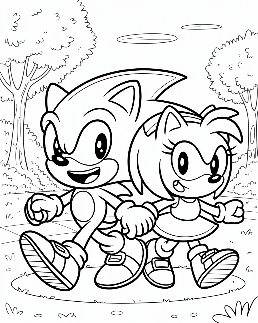 sonic coloring pages