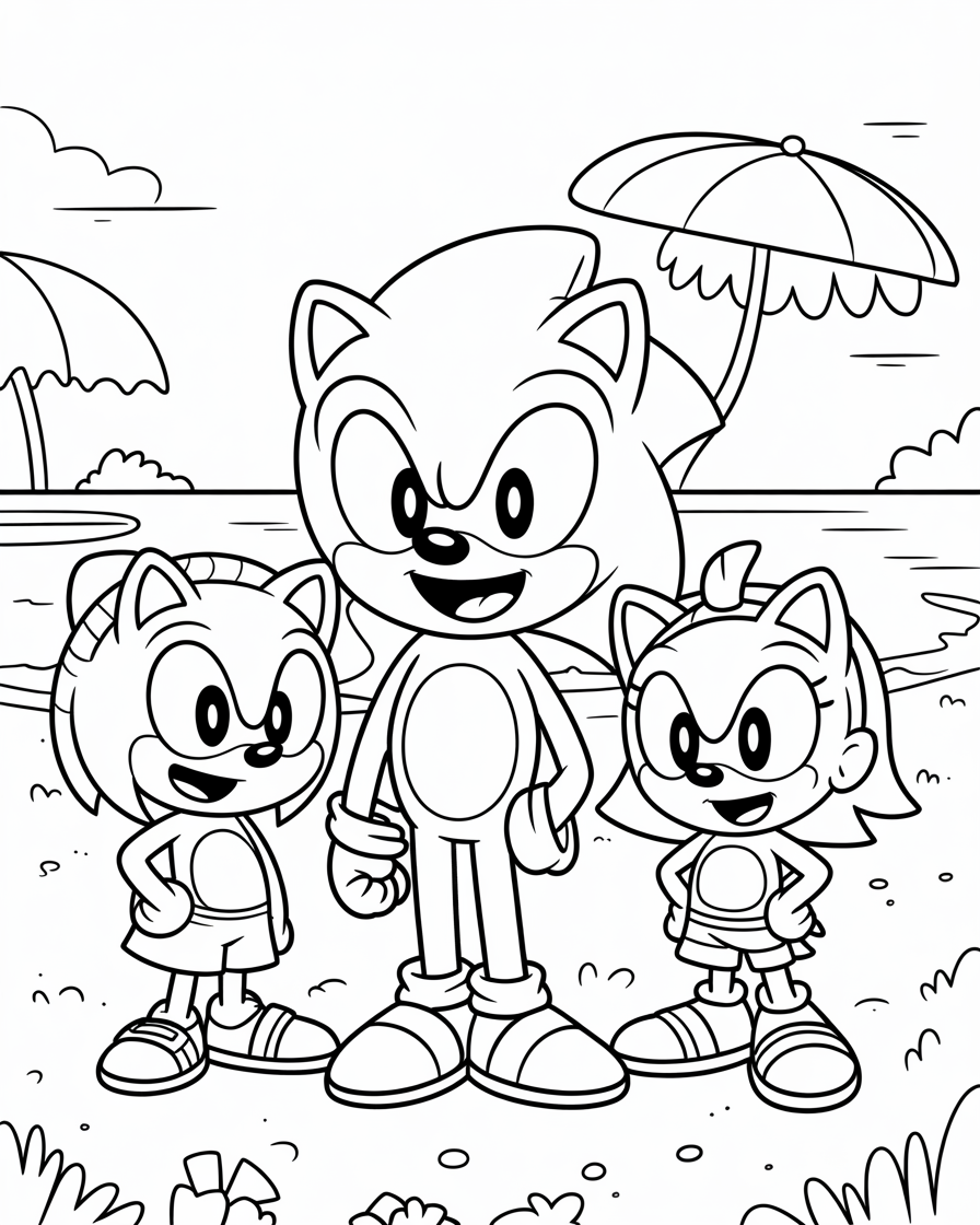 sonic coloring pages