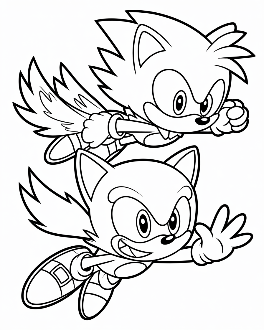 sonic coloring pages