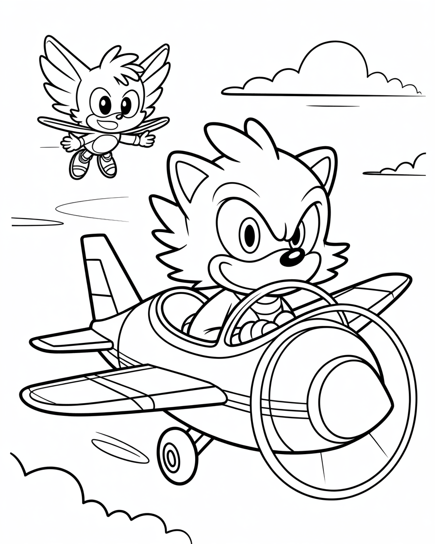 sonic coloring pages