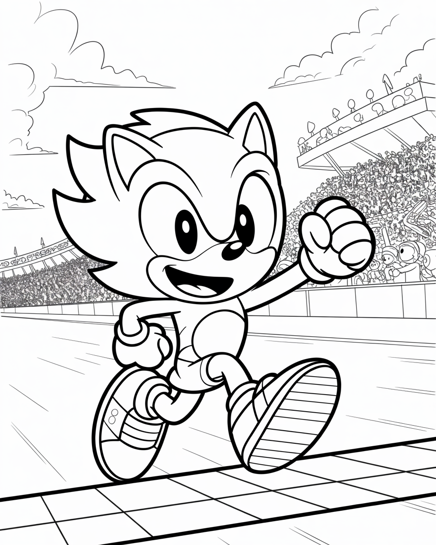 sonic coloring pages