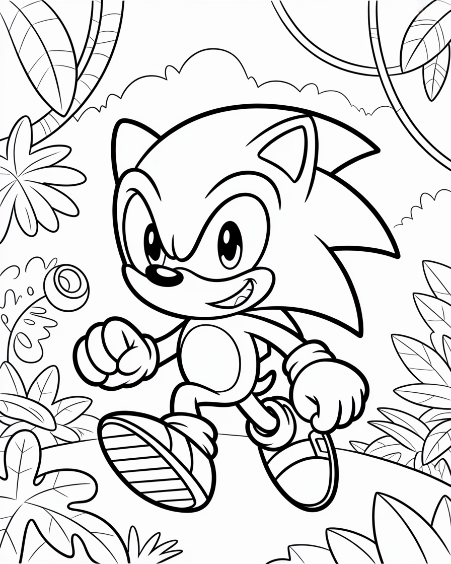 sonic coloring pages