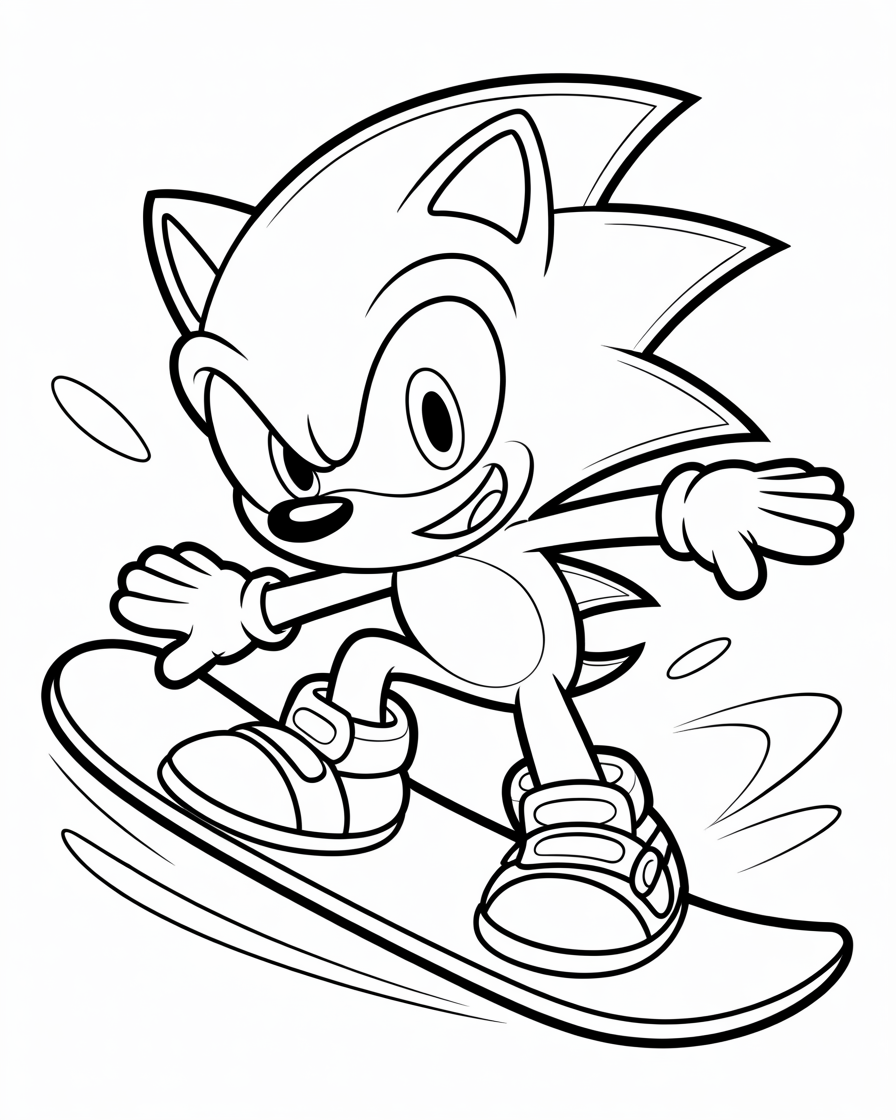 sonic coloring pages