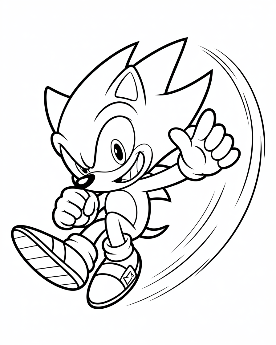 sonic coloring pages