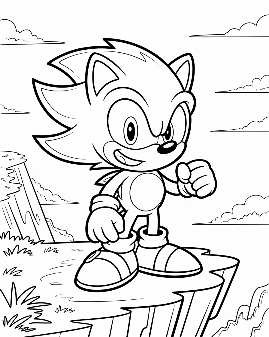 sonic coloring pages