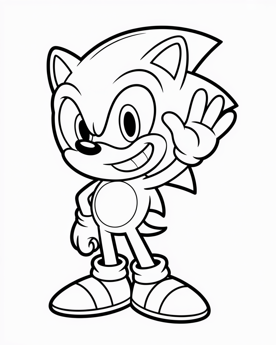 sonic coloring pages
