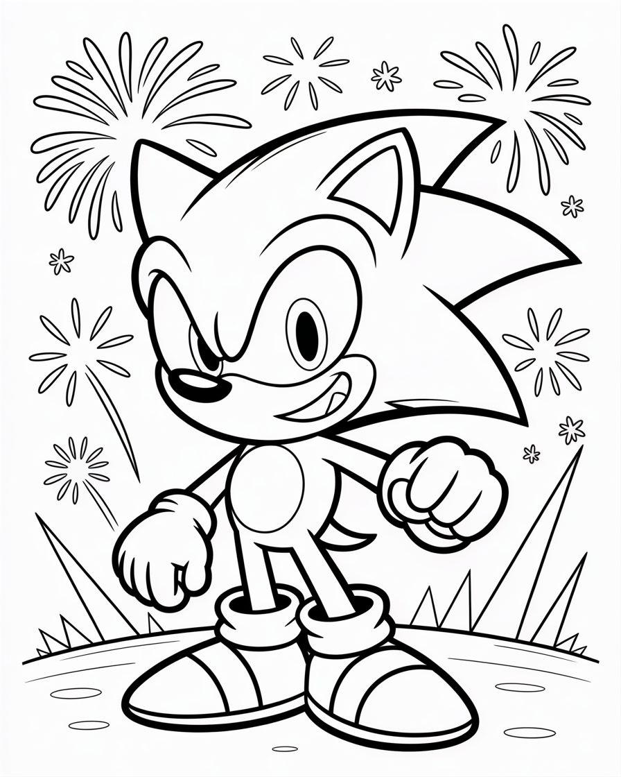 sonic coloring pages