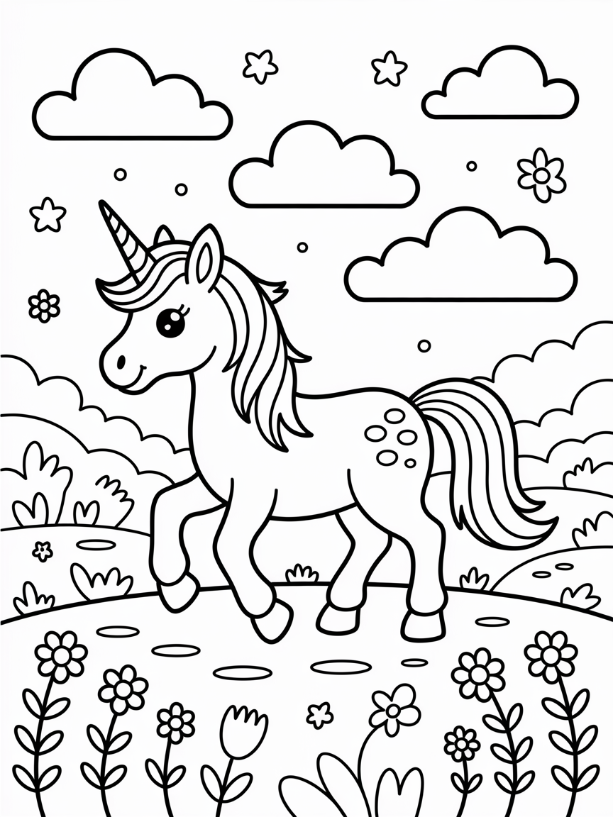 unicorn coloring pages