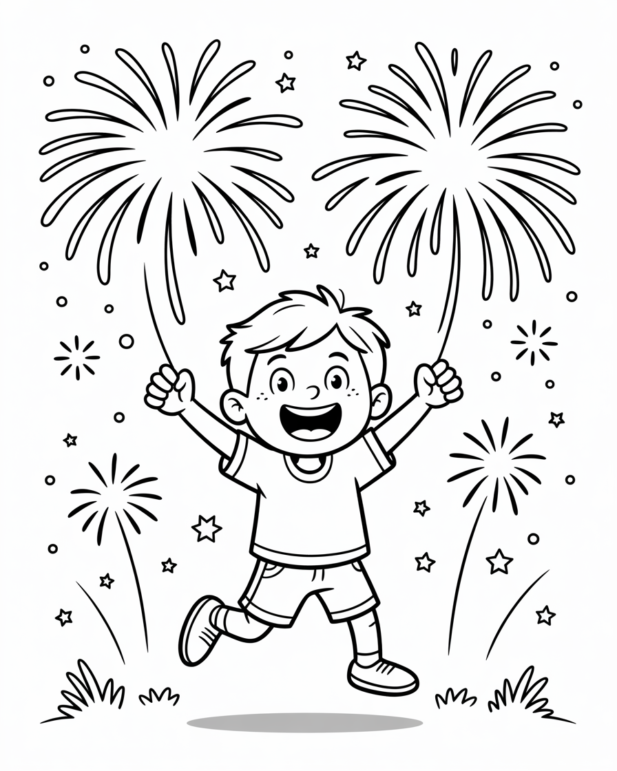 fireworks coloring pages