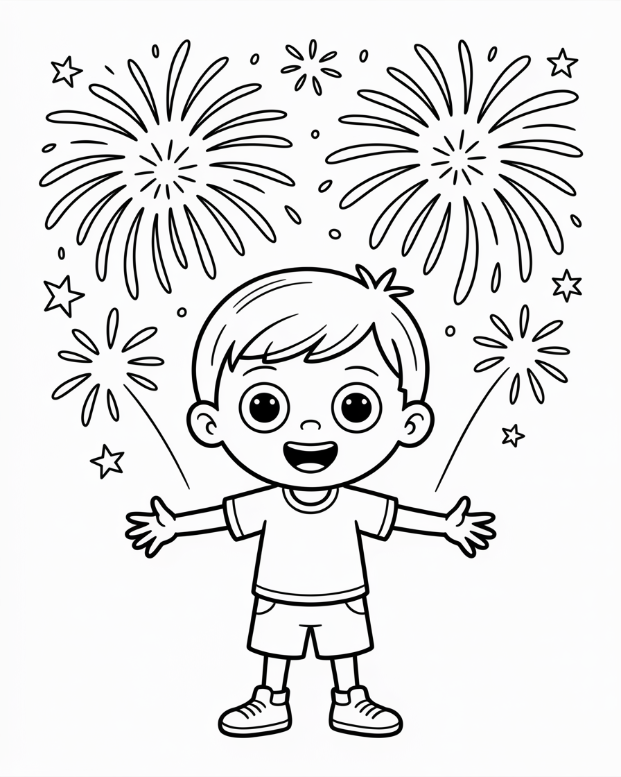 fireworks coloring pages