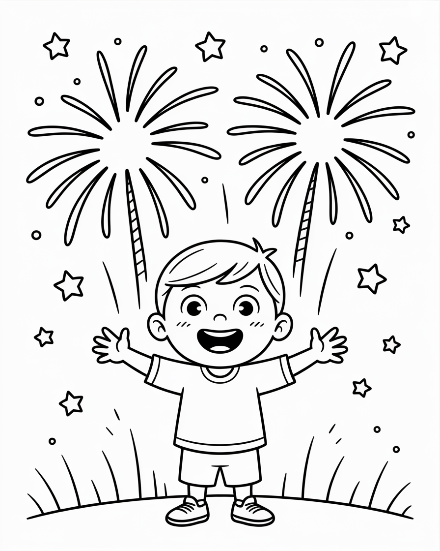 fireworks coloring pages